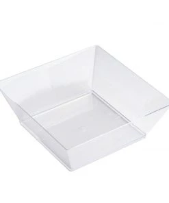 HIER_5420 Disposable Dinnerware 12 Pack 10oz Clear Modern Square Plastic Bowls, Disposable Bowls 15 HIER_5420 Disposable Dinnerware 12 Pack 10oz Clear Modern Square Plastic Bowls, Disposable Bowls