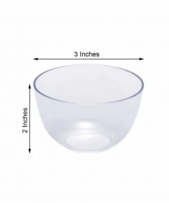 HIER_5420 12 Pack 4oz Clear Petite Plastic Bowls, Small Round Disposable Bowls 14 HIER_5420 12 Pack 4oz Clear Petite Plastic Bowls, Small Round Disposable Bowls