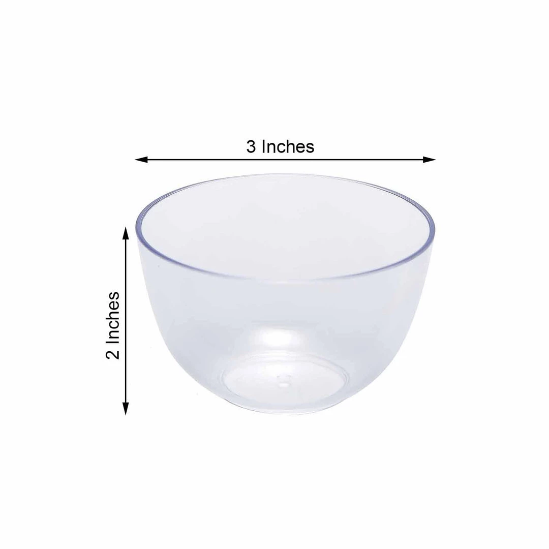 HIER_5420 12 Pack 4oz Clear Petite Plastic Bowls, Small Round Disposable Bowls 3 HIER_5420 12 Pack 4oz Clear Petite Plastic Bowls, Small Round Disposable Bowls