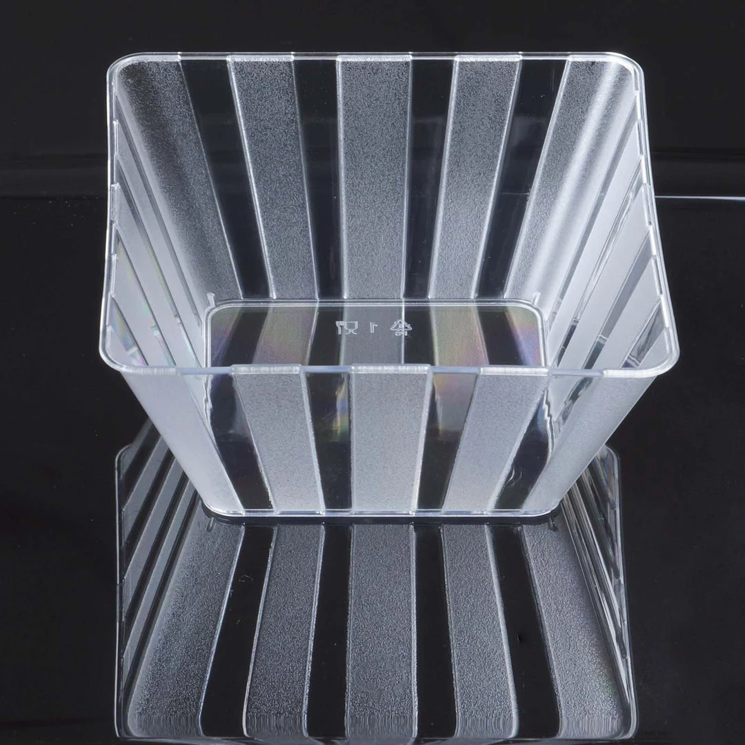 HIER_5420 12 Pack 7oz Modern Clear Square Plastic Bowls, Disposable Mini Dessert Bowls Disposable Dinnerware 2 HIER_5420 12 Pack 7oz Modern Clear Square Plastic Bowls, Disposable Mini Dessert Bowls Disposable Dinnerware