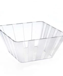HIER_5420 12 Pack 7oz Modern Clear Square Plastic Bowls, Disposable Mini Dessert Bowls Disposable Dinnerware 11 HIER_5420 12 Pack 7oz Modern Clear Square Plastic Bowls, Disposable Mini Dessert Bowls Disposable Dinnerware
