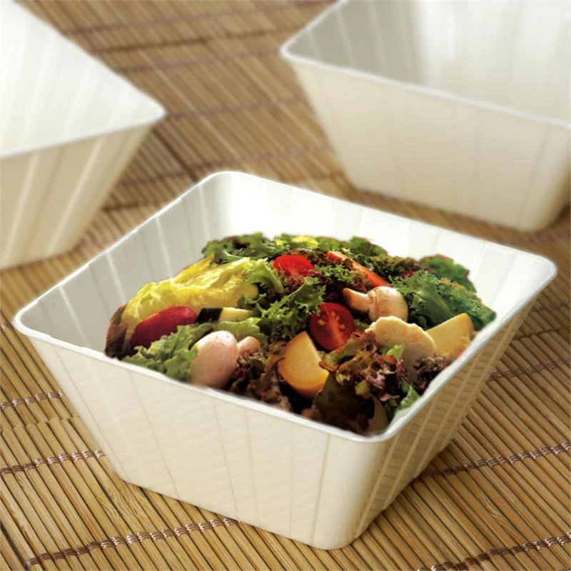 HIER_5420 12 Pack 7oz Modern Ivory Square Plastic Bowls, Disposable Mini Dessert Bowls Disposable Dinnerware 2 HIER_5420 12 Pack 7oz Modern Ivory Square Plastic Bowls, Disposable Mini Dessert Bowls Disposable Dinnerware