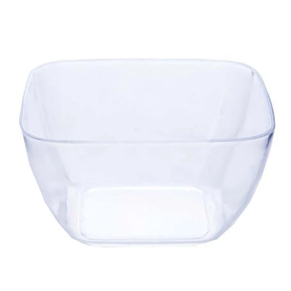 HIER_5420 18 Pack 2oz Clear Modern Mini Square Plastic Bowls, Disposable Desert Bowls Disposable Dinnerware 9 HIER_5420 18 Pack 2oz Clear Modern Mini Square Plastic Bowls, Disposable Desert Bowls Disposable Dinnerware