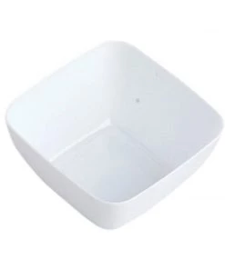 HIER_5420 18 Pack 2oz White Modern Mini Square Plastic Bowls, Disposable Desert Bowls Disposable Dinnerware 15 HIER_5420 18 Pack 2oz White Modern Mini Square Plastic Bowls, Disposable Desert Bowls Disposable Dinnerware