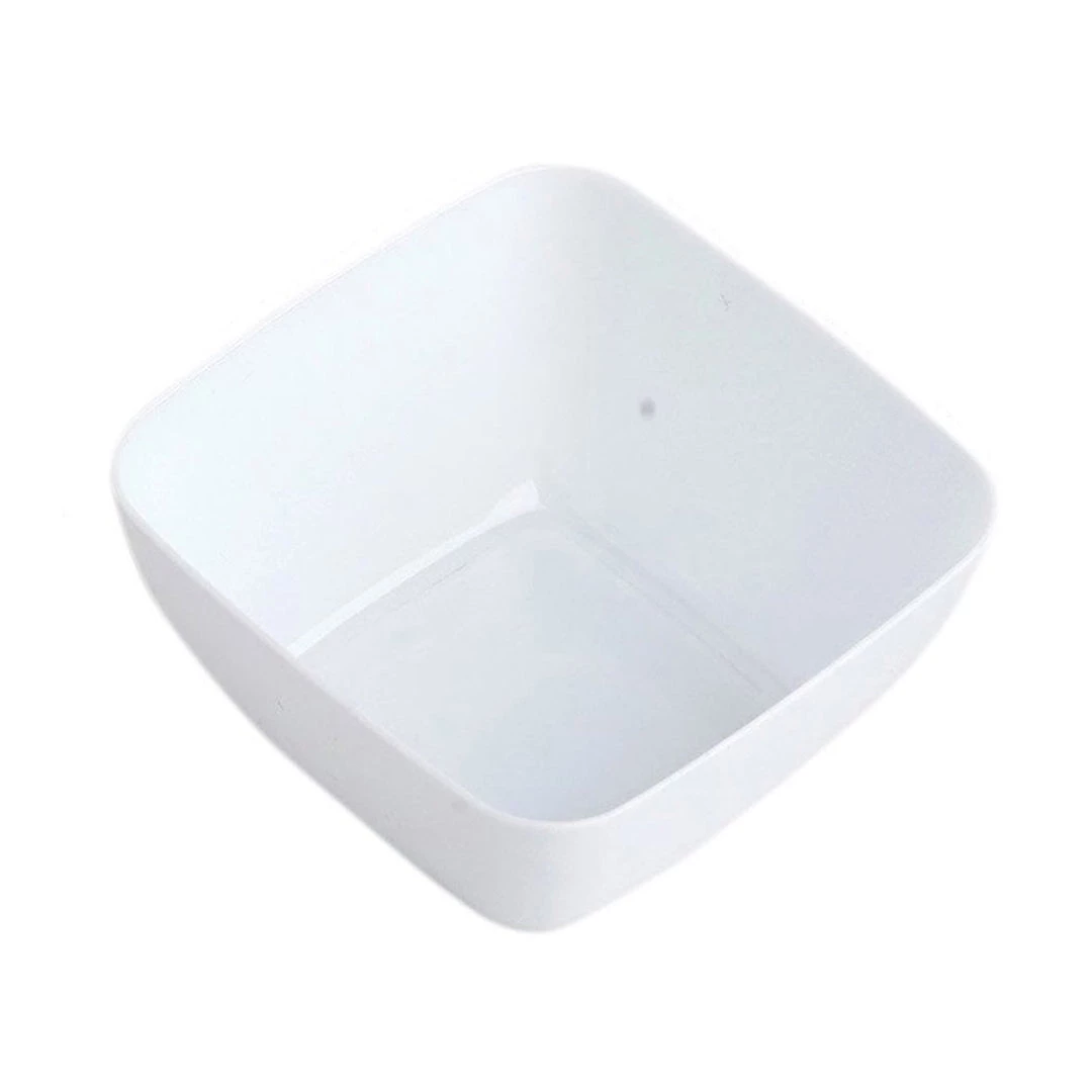 HIER_5420 18 Pack 2oz White Modern Mini Square Plastic Bowls, Disposable Desert Bowls Disposable Dinnerware 8 HIER_5420 18 Pack 2oz White Modern Mini Square Plastic Bowls, Disposable Desert Bowls Disposable Dinnerware