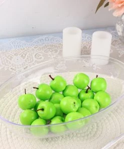 HIER_5420 4 Pack 64oz Clear Large Plastic Salad Bowls, Disposable Serving Dishes - Oval Disposable Dinnerware