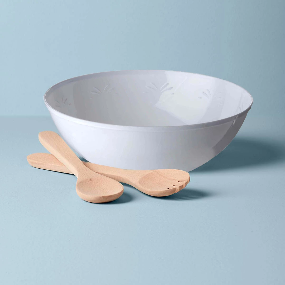 HIER_5420 4 Pack 32oz White Plastic Salad Bowls, Medium Disposable Serving Dishes Disposable Dinnerware 7 HIER_5420 4 Pack 32oz White Plastic Salad Bowls, Medium Disposable Serving Dishes Disposable Dinnerware