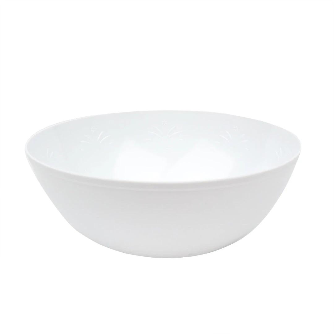HIER_5420 4 Pack 32oz White Plastic Salad Bowls, Medium Disposable Serving Dishes Disposable Dinnerware 10 HIER_5420 4 Pack 32oz White Plastic Salad Bowls, Medium Disposable Serving Dishes Disposable Dinnerware