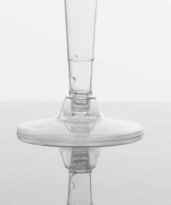 HIER_5430 20 Pack 4oz Clear Coupe Plastic Champagne Glasses, Disposable Sherbet Glasses