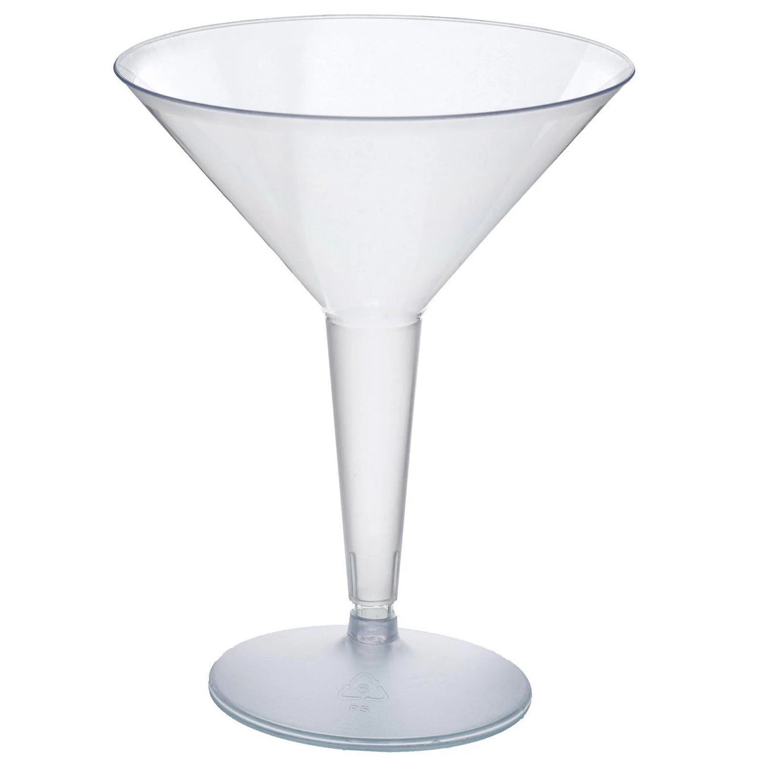 HIER_5430 10 Pack Clear 7oz Crystal Plastic Martini Glasses, Disposable Dessert Glasses 10 HIER_5430 10 Pack Clear 7oz Crystal Plastic Martini Glasses, Disposable Dessert Glasses