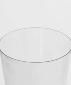 HIER_5430 12 Pack 7oz Clear Plastic Disposable Champagne Flute Glasses, Trumpet Design | Detachable Base Disposable Dinnerware