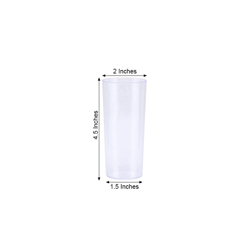 HIER_5430 Disposable Dinnerware 12 Pack 5oz Tall Slim Plastic Disposable Dessert Cups Shooter Glasses 3 HIER_5430 Disposable Dinnerware 12 Pack 5oz Tall Slim Plastic Disposable Dessert Cups Shooter Glasses
