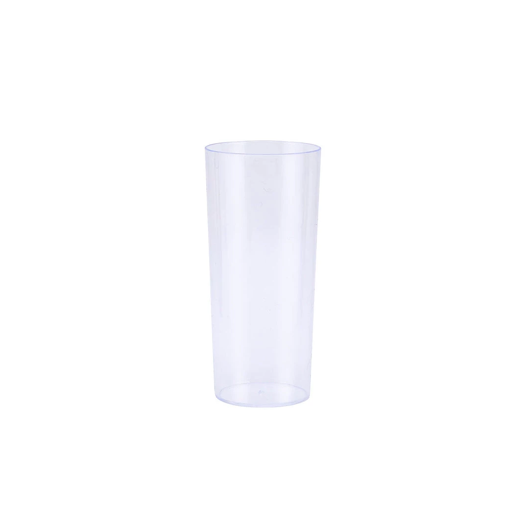 HIER_5430 Disposable Dinnerware 12 Pack 5oz Tall Slim Plastic Disposable Dessert Cups Shooter Glasses 14 HIER_5430 Disposable Dinnerware 12 Pack 5oz Tall Slim Plastic Disposable Dessert Cups Shooter Glasses