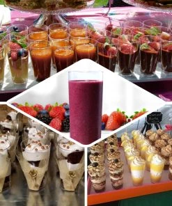 HIER_5430 Disposable Dinnerware 12 Pack 5oz Tall Slim Plastic Disposable Dessert Cups Shooter Glasses 18 HIER_5430 Disposable Dinnerware 12 Pack 5oz Tall Slim Plastic Disposable Dessert Cups Shooter Glasses