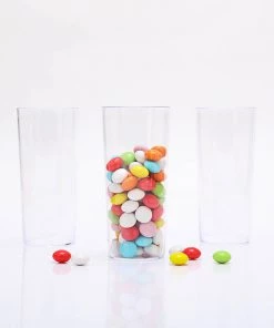 HIER_5430 Disposable Dinnerware 12 Pack 5oz Tall Slim Plastic Disposable Dessert Cups Shooter Glasses 19 HIER_5430 Disposable Dinnerware 12 Pack 5oz Tall Slim Plastic Disposable Dessert Cups Shooter Glasses