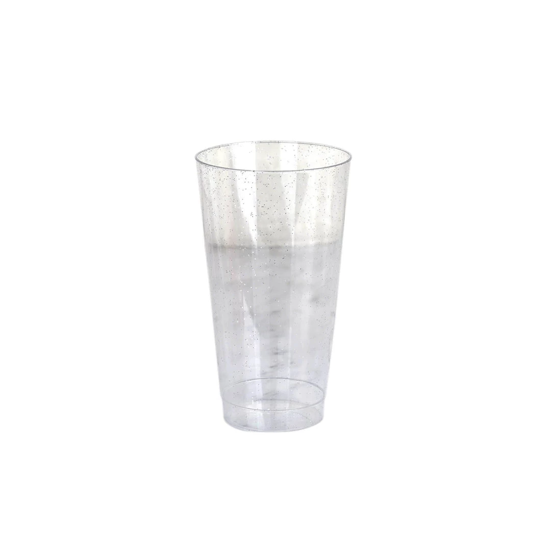 HIER_5430 Disposable Dinnerware 12 Pack 17oz Silver Glitter Sprinkled Plastic Cups Disposable Glasses 7 HIER_5430 Disposable Dinnerware 12 Pack 17oz Silver Glitter Sprinkled Plastic Cups Disposable Glasses