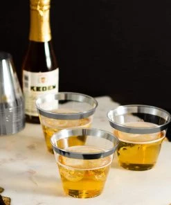 HIER_5430 12 Pack 2oz Silver Rimmed Plastic Disposable Shot Glasses Disposable Dinnerware 14 HIER_5430 12 Pack 2oz Silver Rimmed Plastic Disposable Shot Glasses Disposable Dinnerware