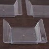 HIER_5410 12 Pack - 4" Clear Mini Square Plastic Appetizer Plates, Disposable Dessert Plates Disposable Dinnerware