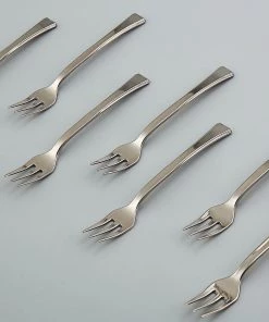 HIER_5460 36 Pack - 4" Silver Mini Heavy Duty Plastic Forks, Dessert Forks Plastic Utensils