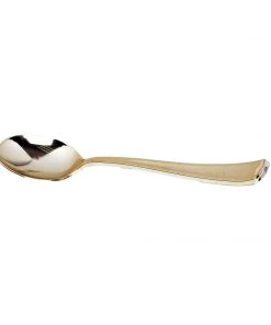 HIER_5460 25 Pack - 7" Metallic Gold Heavy Duty Plastic Spoon, Plastic Utensils 11 HIER_5460 25 Pack - 7