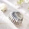 HIER_5320 Chargers & Centerpieces 12 Pack | 3.5" Silver Sea Shell Table Top Party Décor, Vase Fillers