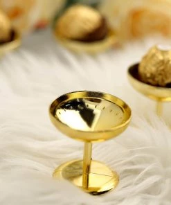 HIER_5320 Theme Décor 12 Pack | 2" Gold Party Favor Dessert Cups Wedding Treat Candy Dishes