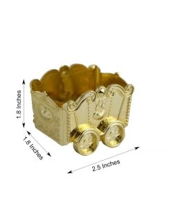 HIER_5320 Disposable Dinnerware 12 Pack | Gold Chariot Party Favor Gift Boxes, Candy Treat Containers - 2.5