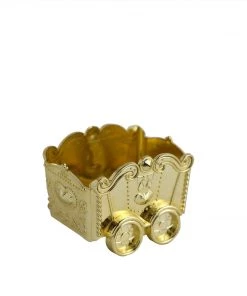 HIER_5320 Disposable Dinnerware 12 Pack | Gold Chariot Party Favor Gift Boxes, Candy Treat Containers - 2.5