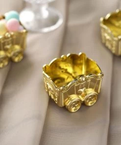 HIER_5320 Disposable Dinnerware 12 Pack | Gold Chariot Party Favor Gift Boxes, Candy Treat Containers - 2.5