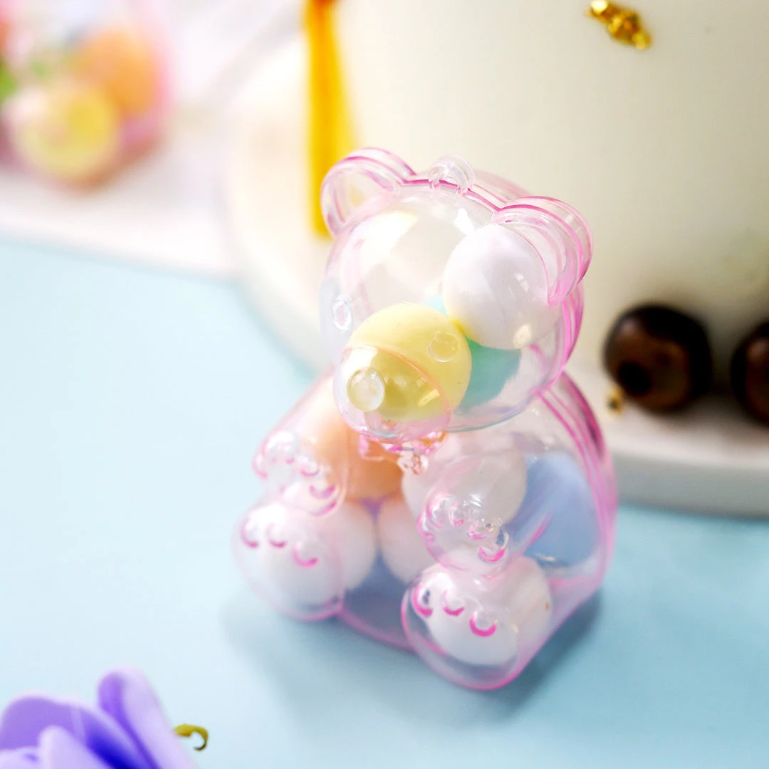 HIER_5320 12 Pack | 3" Pink Teddy Bear Party Favor Gift Candy Containers, Baby Shower Treat Boxes Theme Décor 1 HIER_5320 12 Pack | 3" Pink Teddy Bear Party Favor Gift Candy Containers, Baby Shower Treat Boxes Theme Décor