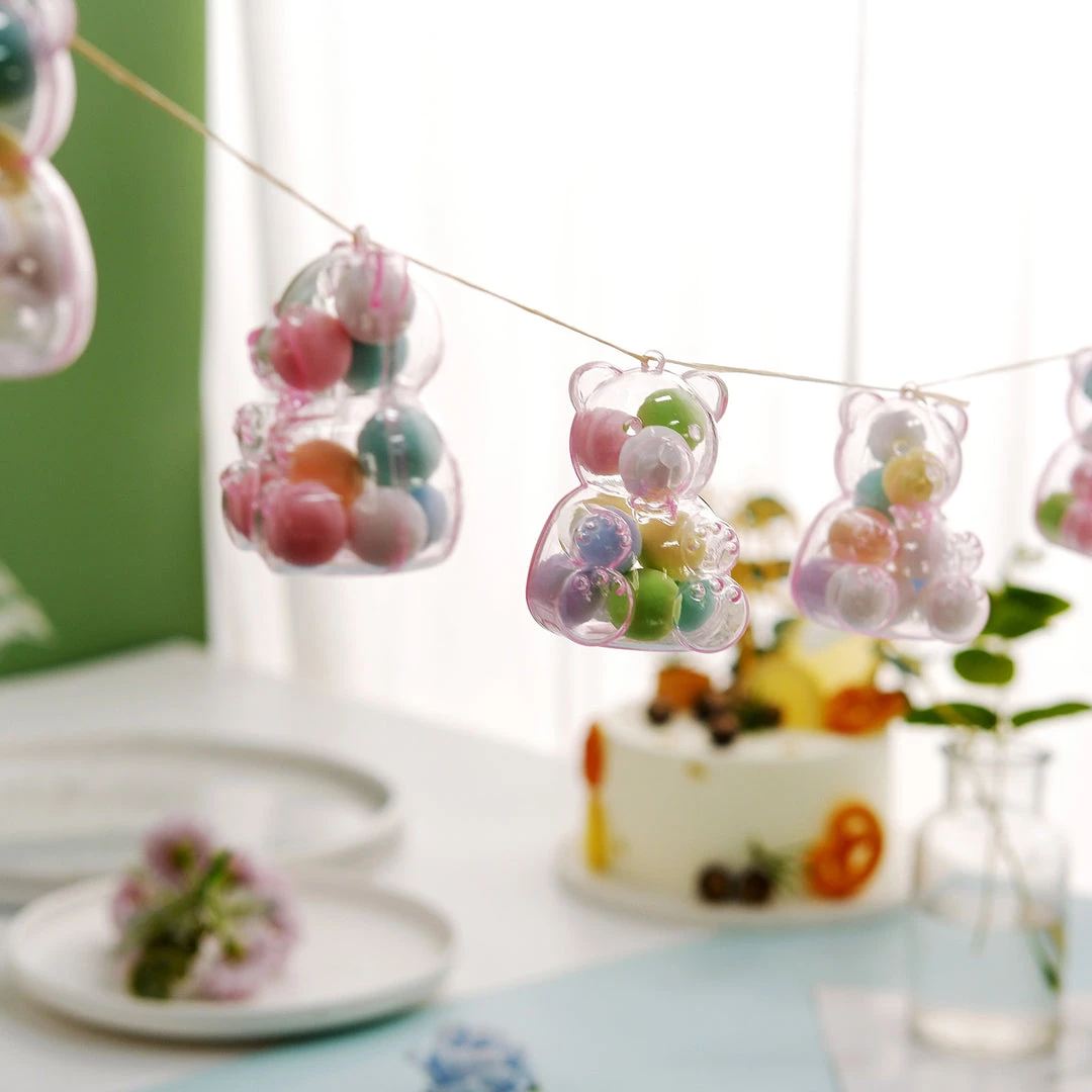 HIER_5320 12 Pack | 3" Pink Teddy Bear Party Favor Gift Candy Containers, Baby Shower Treat Boxes Theme Décor 8 HIER_5320 12 Pack | 3" Pink Teddy Bear Party Favor Gift Candy Containers, Baby Shower Treat Boxes Theme Décor