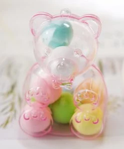 HIER_5320 12 Pack | 3" Pink Teddy Bear Party Favor Gift Candy Containers, Baby Shower Treat Boxes Theme Décor 27 HIER_5320 12 Pack | 3