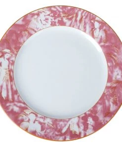 HIER_4700 Set Of 12 | 11" Pink Break Resistant Porcelain Plates | Microwave Safe Dinner Plates Placemat & Chargers