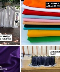 HIER_5210 Fabric Bolts & Bags 54"x10 Yards Burgundy Polyester Fabric Bolt DIY Craft Fabric Roll