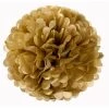 HIER_3300 6 Pack 8" Gold Paper Tissue Fluffy Pom Pom Flower Balls Tabletop Decor