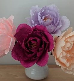 HIER_3400 Chargers & Centerpieces 6 Pack Lavender & Eggplant Assorted Size Paper Peony Flowers - 7" | 9" | 11" 19 HIER_3400 Chargers & Centerpieces 6 Pack Lavender & Eggplant Assorted Size Paper Peony Flowers - 7