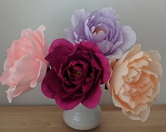 HIER_3400 Chargers & Centerpieces 6 Pack Lavender & Eggplant Assorted Size Paper Peony Flowers - 7" | 9" | 11" 9 HIER_3400 Chargers & Centerpieces 6 Pack Lavender & Eggplant Assorted Size Paper Peony Flowers - 7" | 9" | 11"