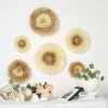 HIER_3400 6 Multi Size Pack | Carnation Taupe/Natural 3D Wall Flowers Giant Tissue Paper Flowers - 12",16",20" - Clearance SALE