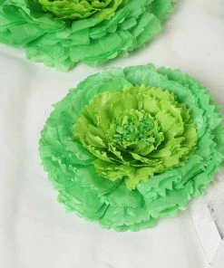 HIER_3400 Chargers & Centerpieces Pack Of 6 | Mint Green | Multi-size Carnation 3D Giant Paper Flowers | Paper Flower Backdrops Wedding Wall | 7”/9”/11” - Clearance SALE