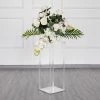 HIER_3610 Chargers & Centerpieces 24" Clear Acrylic Floor Vase Flower Stand With Mirror Base, Wedding Column