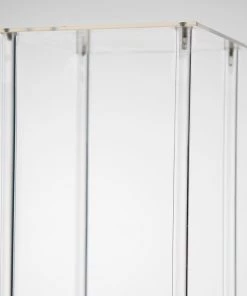 HIER_3620 40" Clear Acrylic Floor Vase Flower Stand With Mirror Base, Wedding Column 30 HIER_3620 40