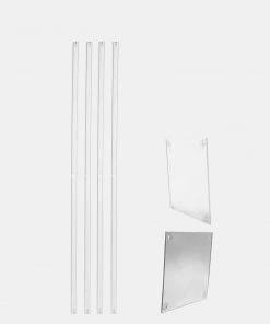 HIER_3620 40" Clear Acrylic Floor Vase Flower Stand With Mirror Base, Wedding Column 39 HIER_3620 40