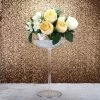 HIER_3610 Chargers & Centerpieces 4 Pack | 18" Long Stem Martini Flower Vase Clear Plastic Centerpieces