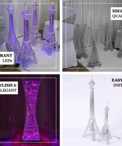 HIER_3630 59" Color Changing LED Metal Eiffel Tower 15 HIER_3630 59