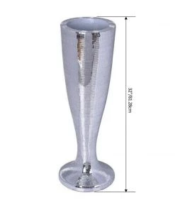 HIER_3620 Glass & Metal Floral Vases 32" Silver Polystone Trumpet Floor Mirrored Mosaic Vases 10 HIER_3620 Glass & Metal Floral Vases 32