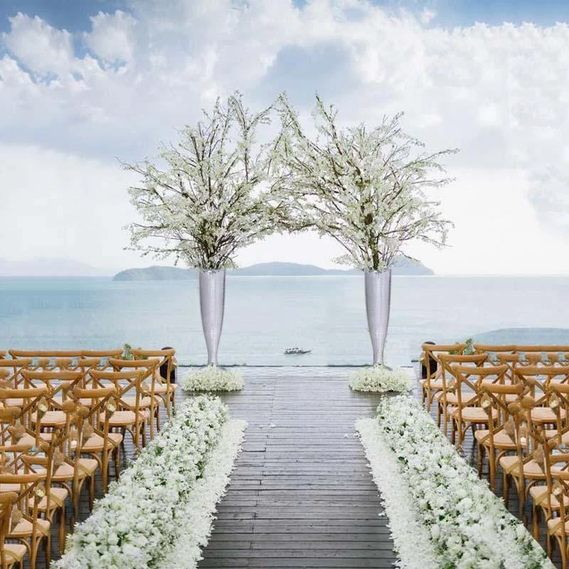 HIER_3620 Glass & Metal Floral Vases 32" Silver Polystone Trumpet Floor Mirrored Mosaic Vases 5 HIER_3620 Glass & Metal Floral Vases 32" Silver Polystone Trumpet Floor Mirrored Mosaic Vases