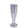 HIER_3620 Glass & Metal Floral Vases 32" Silver Polystone Trumpet Floor Mirrored Mosaic Vases