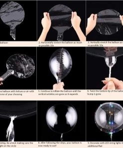 HIER_3240 Big Event Backdrops & Décor 10 Pack | 16" Clear Fully Transparent PVC Helium/Air Bubble Balloons 16 HIER_3240 Big Event Backdrops & Décor 10 Pack | 16