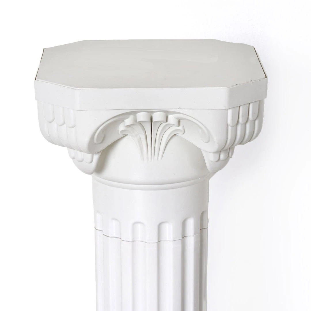 HIER_3620 4 Pack | 34" White Height Adjustable Empirical Roman Inspired Pedestal Column Plant Stand - PVC 6 HIER_3620 4 Pack | 34" White Height Adjustable Empirical Roman Inspired Pedestal Column Plant Stand - PVC