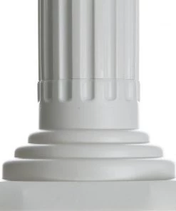 HIER_3620 4 Pack | 34" White Height Adjustable Empirical Roman Inspired Pedestal Column Plant Stand - PVC 18 HIER_3620 4 Pack | 34